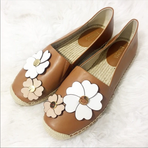 MICHAEL Michael Kors Shoes - Michael Kors | Brown Leather Flower Espadrilles